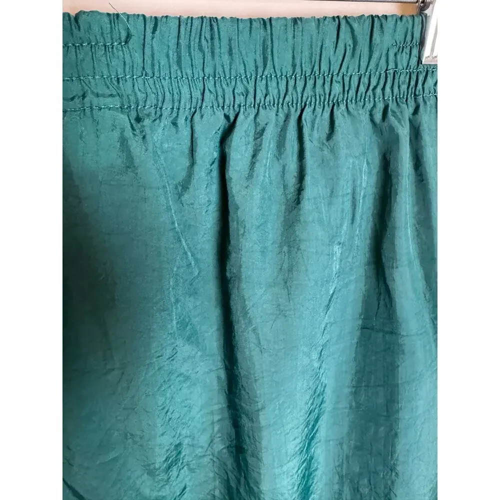 Vintage Reebok Teal Ankle Zip Windbreaker Track Pants Men's Large